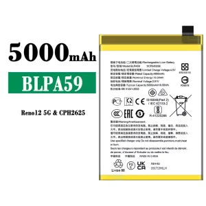 New genuine cell phone battery BLPA59 for OPPO Reno 12 5G