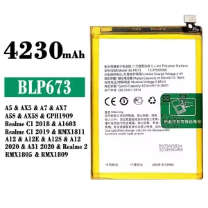 New genuine cell phone battery BLP673 for OPPO A5 / AX5 / A7 / AX7 / A5S / AX5S / A12 / A12E / A12S / A12 2020 / A31 2020 / Realme 2/Realme C1 2018 / Realme C1 2019