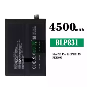 New genuine cell phone battery BLP831 for OPPO Find X3 / Find X3 Pro
