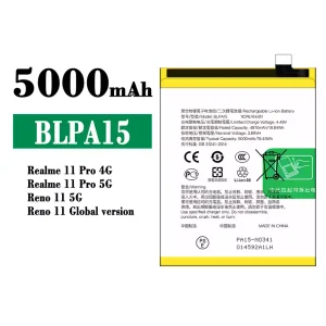 New genuine cell phone battery BLPA15 for OPPO Realme 11 5G / Realme 11 Pro 4G 5G / Reno 11 5G