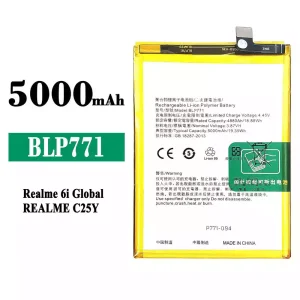 New genuine cell phone battery BLP771 for OPPO Realme C25Y / Realme 6i