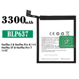 New genuine cell phone battery BLP637 for OnePlus 5 / OnePlus 5T