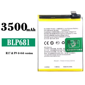 New genuine cell phone battery BLP681 for OPPO R17 / F9 4+64 version