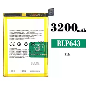 New genuine cell phone battery BLP643 for OPPO R11S