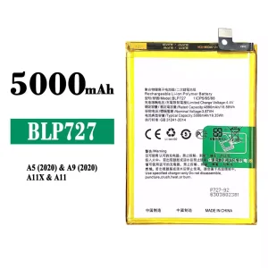 New genuine cell phone battery BLP727 for OPPO A5 2020 / A9 2020 / A11X / A11