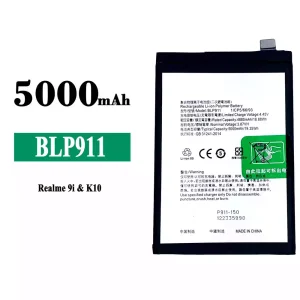 New genuine cell phone battery BLP911 for OPPO Realme 9i /Realme K10 /Realme 9 Pro