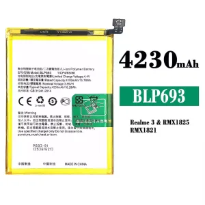New genuine cell phone battery BLP693 for OPPO Realme 3
