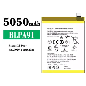 New genuine cell phone battery BLPA91 for OPPO Realme 13 Pro Plus
