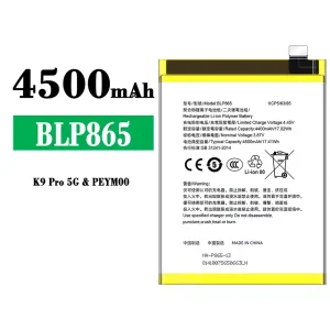 New genuine cell phone battery BLP865 for OPPO K9 Pro