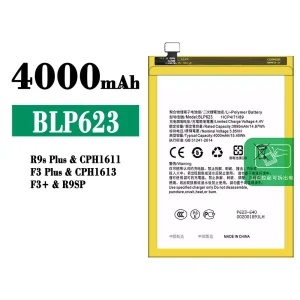 New genuine cell phone battery BLP623 for OPPO R9s Plus/F3 Plus