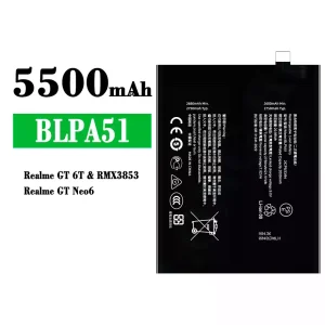 New genuine cell phone battery BLPA51 for OPPO Realme GT 6T/ Realme GT Neo 6
