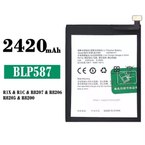New genuine cell phone battery BLP587 for OPPO R1X/R1C
