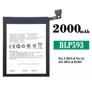 New genuine cell phone battery BLP593 for OPPO Neo 5 2015/Neo 5s/A31 2015