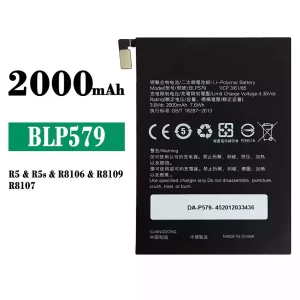 New genuine cell phone battery BLP579 for OPPO R5/R5s