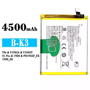 New genuine cell phone battery B-K3 for VIVO Y9s / S1 Pro