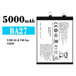 New genuine cell phone battery BA27 for VIVO Y100 5G/V40 Lite