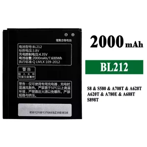 New genuine cell phone battery BL212 for Lenovo S8
