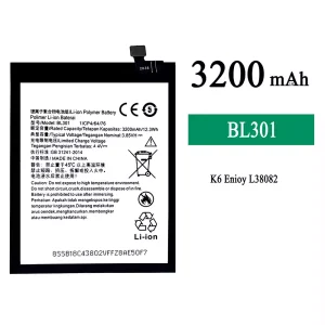 New genuine cell phone battery BL301 for Lenovo K6 Enjoy