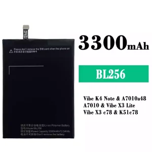 New genuine cell phone battery BL256 for Lenovo Vibe K4 Note / Vibe X3 Lite