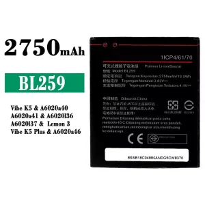 New genuine cell phone battery BL259 for Lenovo Vibe K5 / Lemon 3 / Vibe K5 Plus