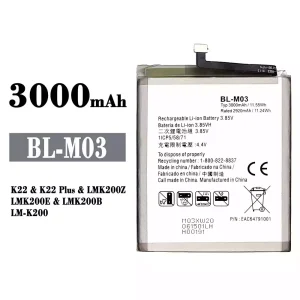 New genuine cell phone battery BL-M03 for LG K22 / K22 Plus