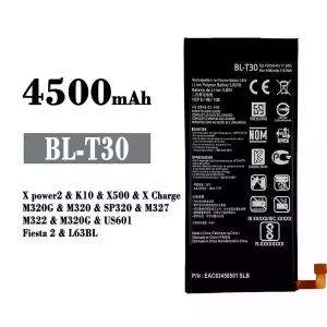 New genuine cell phone battery BL-T30 for LG X power2 / K10 / X500 / X Charge / Fiesta 2