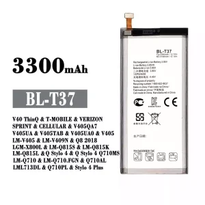 New genuine cell phone battery BL-T37 for LG V40 ThinQ / Q8 2018 / Q Stylo 4 / Stylo 4 Plus