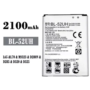 New genuine cell phone battery BL-52UH for LG L65/L70