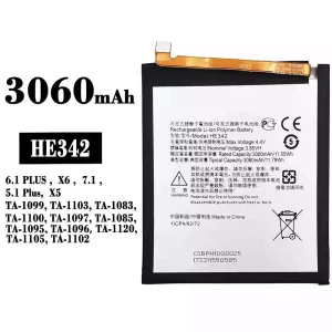 New genuine cell phone battery HE342 for Nokia 6.1 PLUS / 7.1 / 5.1 Plus /X5/X6