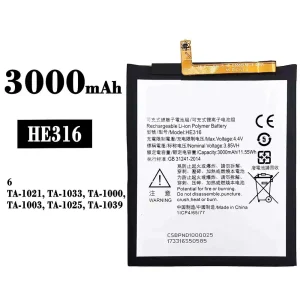 New genuine cell phone battery HE316 for Nokia 6