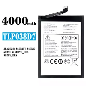 New genuine cell phone battery TLP038D7 for Alcatel 3L(2020)