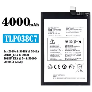 New genuine cell phone battery TLP038C7 for Alcatel 3X 2019