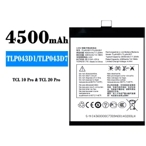New genuine cell phone battery TLP043D1/TLP043D7 for Alcatel TCL 10 Plus/TCL 20 Plus/TCL 10 pro/TCL 20 pro