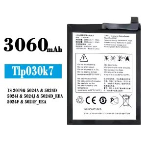 New genuine cell phone battery TLP030K7 for Alcatel 1s 2019