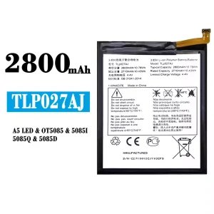 New genuine cell phone battery TLP027AJ for Alcatel A5 LED/OT5085/5085I/5085Q/5085D
