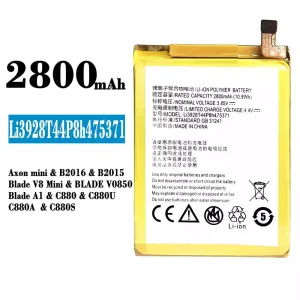 New genuine cell phone battery Li3928T44P8h475371 for ZTE Axon mini/Blade V8 Mini/BLADE A1
