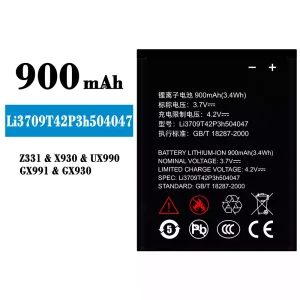 New genuine cell phone battery Li3709T42P3h504047 for ZTE Z331/X930/UX990/GX991/GX930