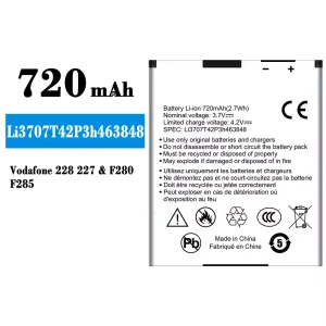 New genuine cell phone battery Li3707T42P3h463848 for ZTE Vodafone 228 227/F280/F285