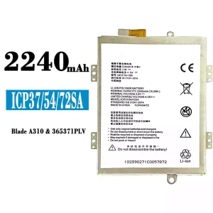 New genuine cell phone battery ICP37/54/72SA for ZTE A310