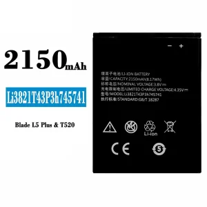 New genuine cell phone battery Li3821T43P3h745741 for ZTE Blade L5 Plus