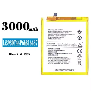 New genuine cell phone battery Li3930T44P6h816437 for ZTE Blade X/Z965