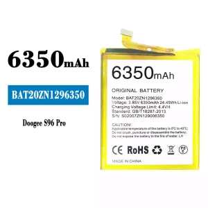 New genuine cell phone battery BAT20ZN1296350 for Doogee S96 Pro