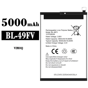 New genuine cell phone battery BL-49FV for VIMOQ
