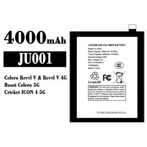 New genuine cell phone battery JU001 for T-Mobile Celero Revvl V/Boost Celero 5G/Cricket ICON 4 5G