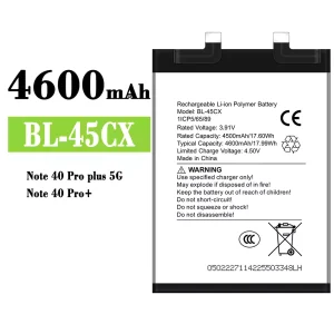 New genuine cell phone battery BL-45CX for infinix Note 40 Pro plus 5G