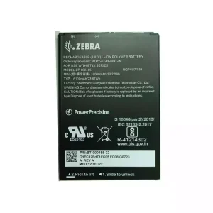 New genuine battery for ZEBRA BT-000455 BTRY-ET4X-8IN1-IN
